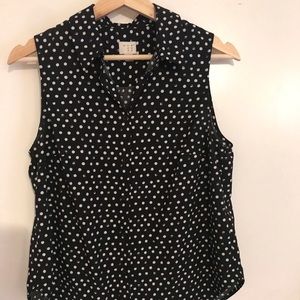 A New Day Sleeveless Polka Dot Blouse Size Small